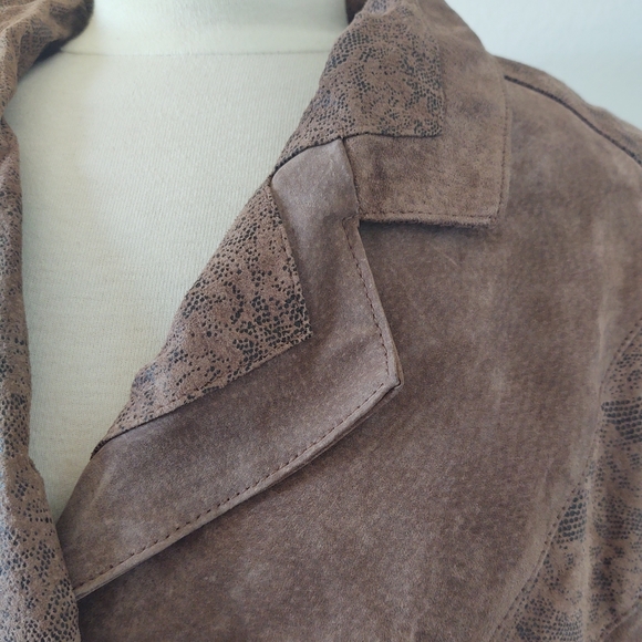 CHIA Vintage Leather Peplum Jacket Size L - Picture 6 of 8